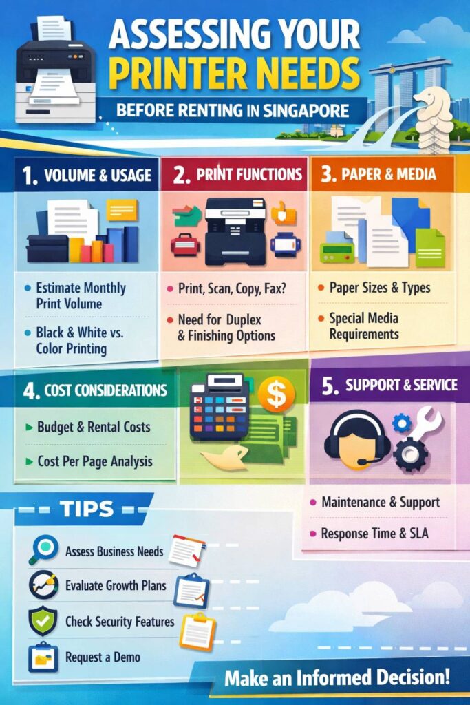 Assessing Your Printer Needs Before Renting in Singapore